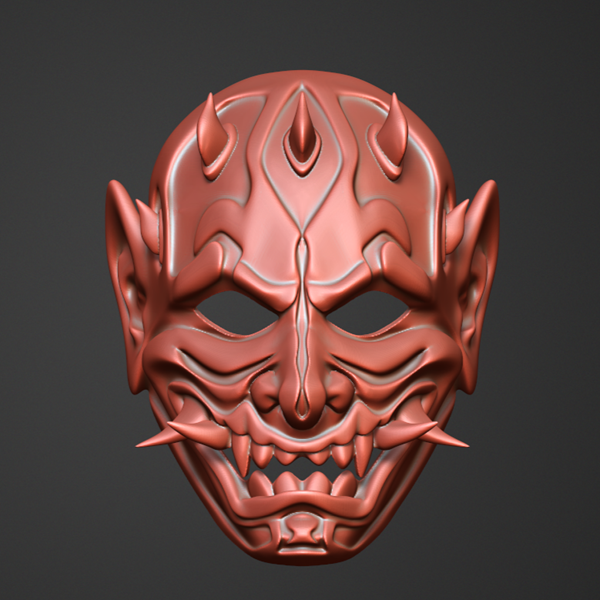 Darth Maul Oni Mask 3D Model STL File