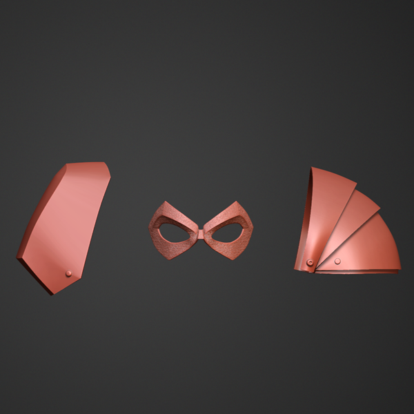 The Comedian Mask and Shoulders Watchmen 2009 3D Model STL File