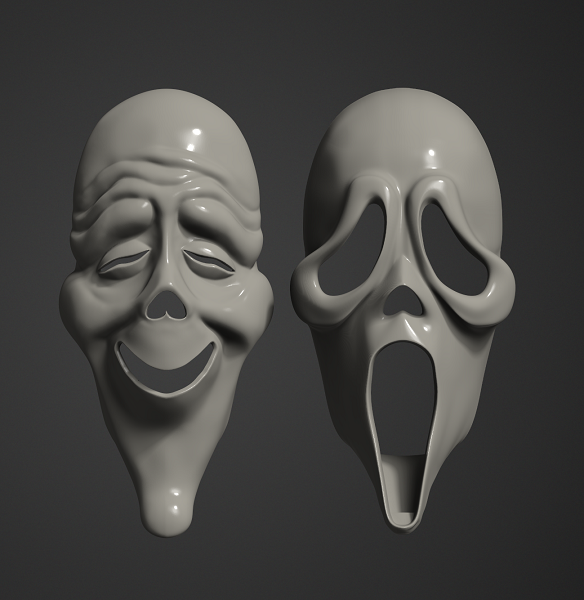 STL file Ghost face Scream mascara Ghost Face Mascara Scream Usable Mask  Halloween real size 👻・3D printing template to download・Cults