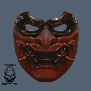 Red Hood Oni Mask version 1 3D Model OBJ File