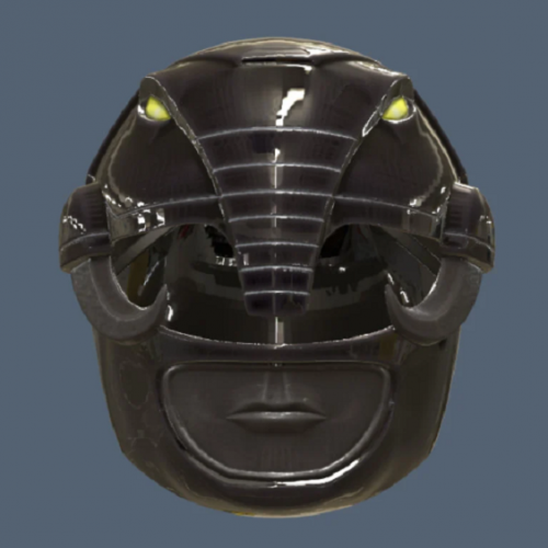 Black Power Ranger Helmet 3D Model STL File