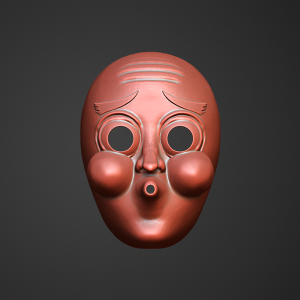 Hyottoko Mask Demon Slayer 3D Model STL Files